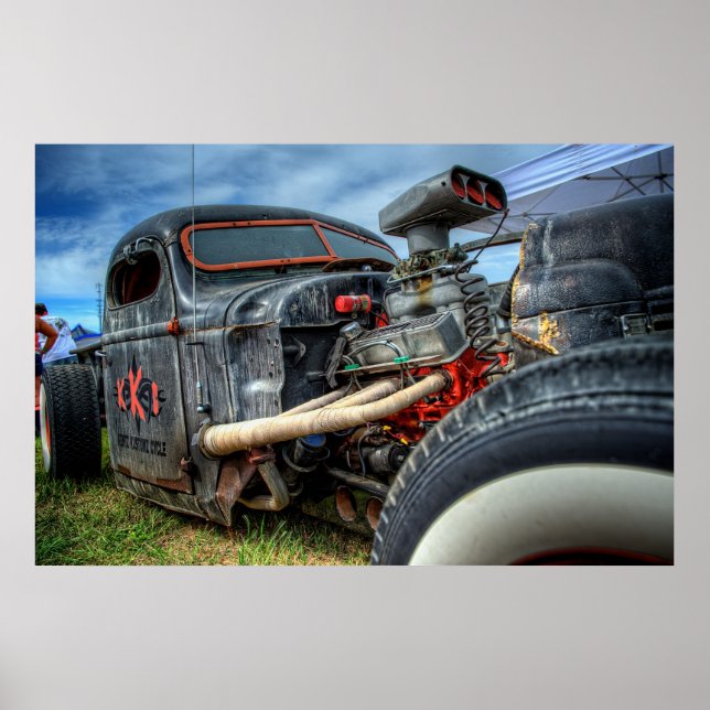 Kentz Kustom Cycle Rat Rod Poster (Front)