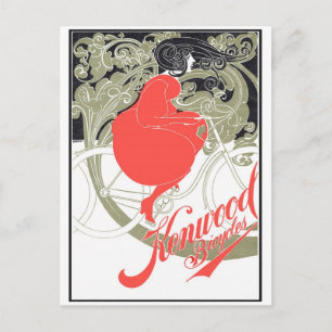 Kenwood Bicycles Art Nouveau Postcard