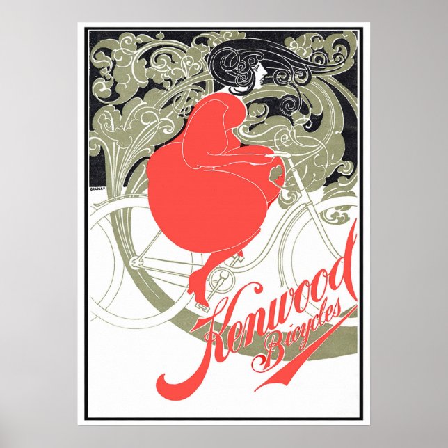 Kenwood Bicycles Art Nouveau Poster (Front)