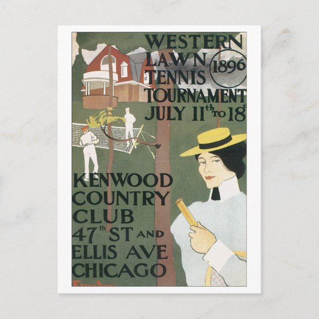 Kenwood Country Club Western Lawn Tennis Tournamen Postcard (Front)