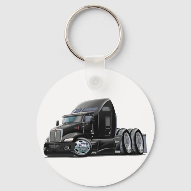Kenworth 660 Black Truck Key Ring (Front)