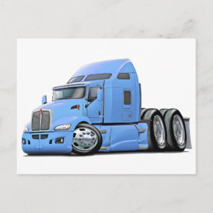 Kenworth 660 Lt Blue Truck Postcard
