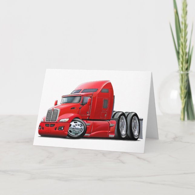 Kenworth 660 Red Truck Card (Front)