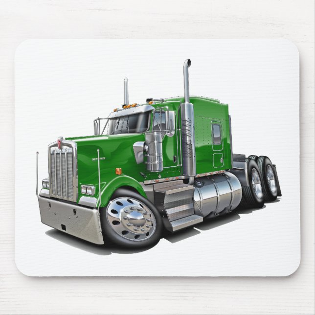 Kenworth w900 Green Truck Mouse Mat (Front)