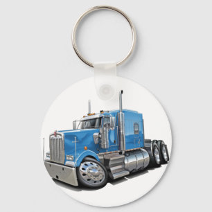 Kenworth w900 Lt Blue Truck Key Ring