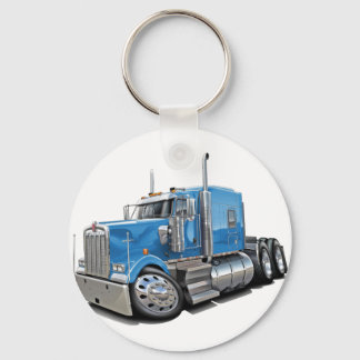 Kenworth w900 Lt Blue Truck Key Ring