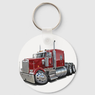 Kenworth w900 Maroon Truck Key Ring