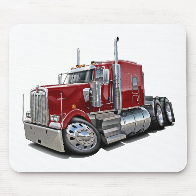 Kenworth w900 Maroon Truck Mouse Mat (Front)