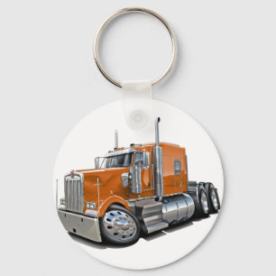 Kenworth w900 Orange Truck Key Ring