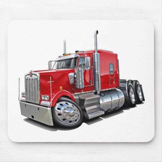 Kenworth w900 Red Truck Mouse Mat (Front)