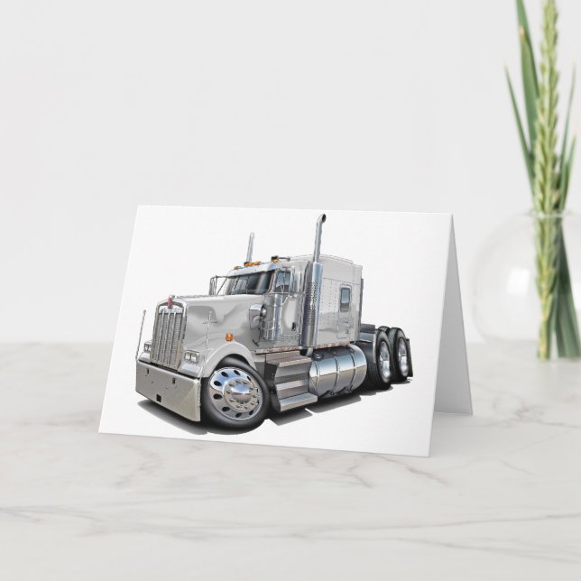 Kenworth w900 White Truck Card (Front)