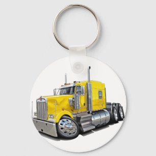 Kenworth w900 Yellow Truck Key Ring