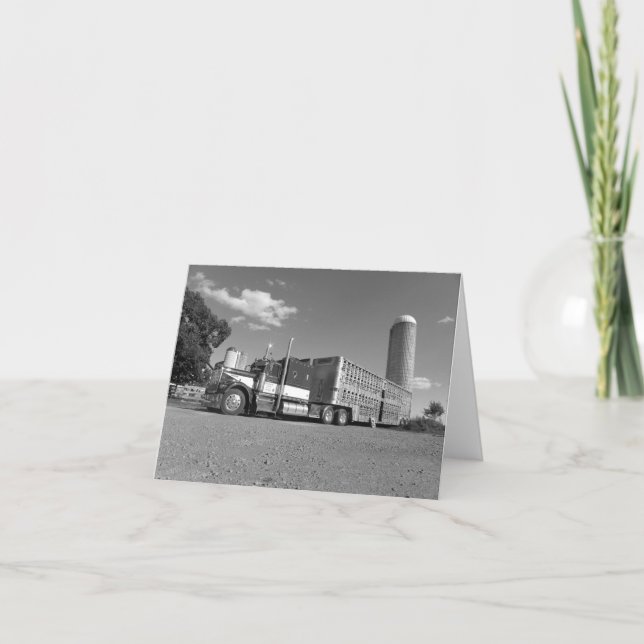 Kenworth W900A Livestock Note Card (Front)