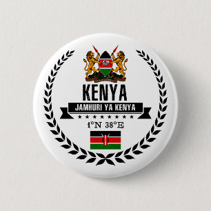 Kenya 6 Cm Round Badge