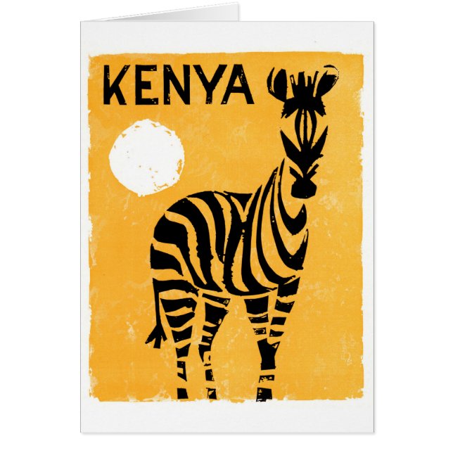 Kenya Africa Vintage Travel Poster Restored (Front)