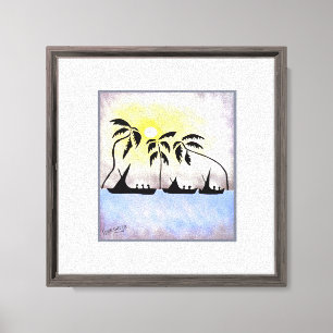 Kenya African Art, Awesome Full Moon Sailing Trip Canvas Print