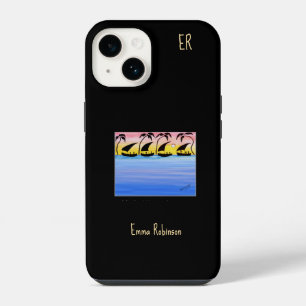 Kenya African Art, Awesome Sunset Sailing iPhone 14 Case