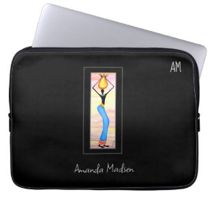 Kenya, African Art, Coconut Oil Sellers Laptop Sleeve