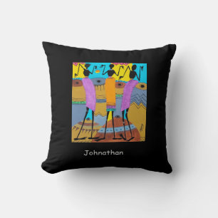 Kenya, African Art, Colourful Sun Party Cushion