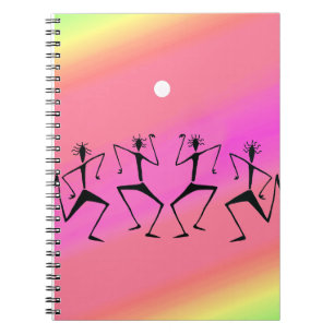 Kenya, African Art,  Rainbow Party Notebook