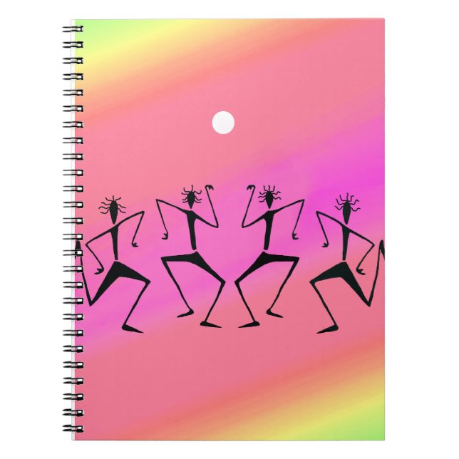 Kenya, African Art,  Rainbow Party Notebook (Front)