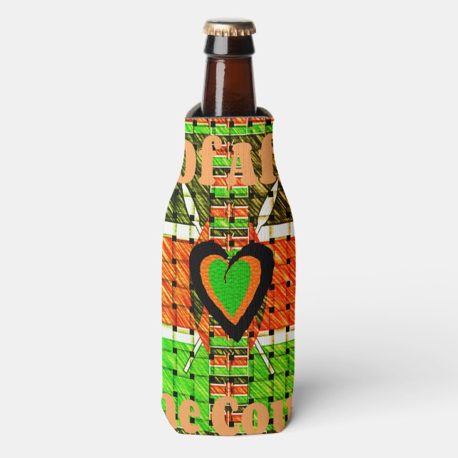Kenya: All of Africa in One Country - Woven Flag  Bottle Cooler (Bottle Front)