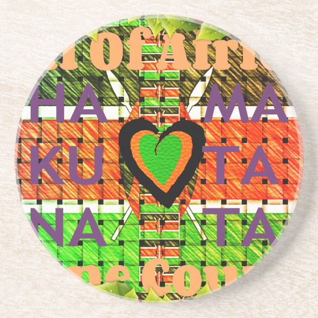 Kenya: All of Africa in One Country - Woven Flag  Coaster (Front)