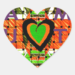 Kenya: All of Africa in One Country - Woven Flag  Heart Sticker