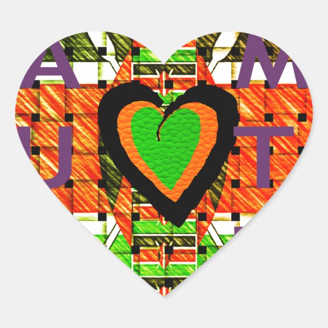 Kenya: All of Africa in One Country - Woven Flag  Heart Sticker (Front)