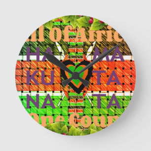 Kenya: All of Africa in One Country - Woven Flag  Round Clock