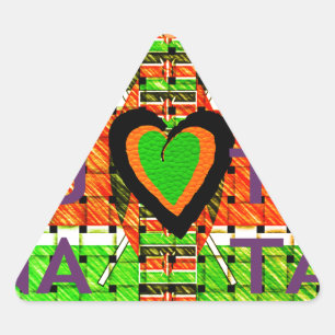 Kenya: All of Africa in One Country - Woven Flag  Triangle Sticker