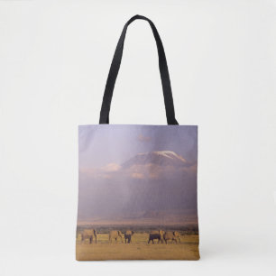 Kenya: Amboseli National Park, Elephants Tote Bag