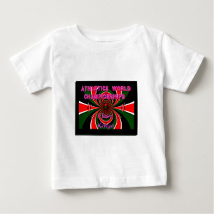 Kenya Athletics World Championships: Swirling Flag Baby T-Shirt