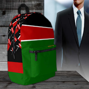 Kenya backpack, patriotic, Kenyan Flag Printed Backpack