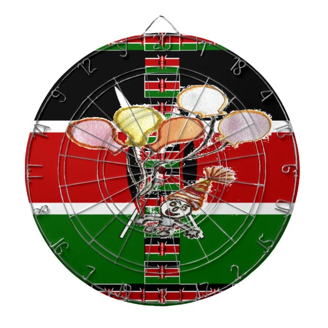 Kenya Birthday Dartboard (Front)