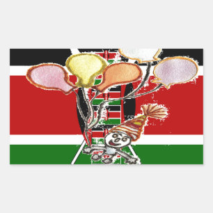 Kenya Birthday Rectangular Sticker