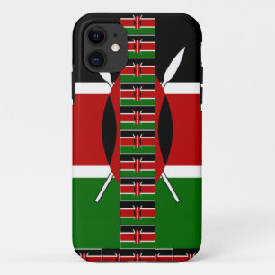 Kenya Black red green iPhone 11 Case