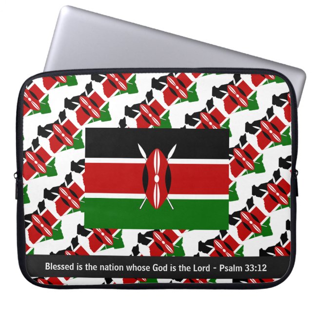 KENYA Blessed Nation Christian Laptop Laptop Sleeve (Front)