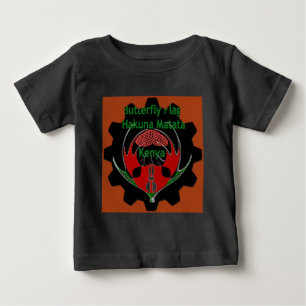 Kenya Butterfly Flag Art – Hakuna Matata Patriotic Baby T-Shirt