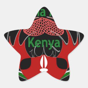 Kenya Butterfly Flag Art – Hakuna Matata Patriotic Star Sticker