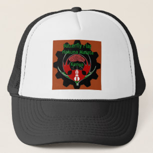 Kenya Butterfly Flag Art – Hakuna Matata Patriotic Trucker Hat