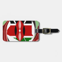 Kenya Celebration Colourful Flag Map Vector Artwor