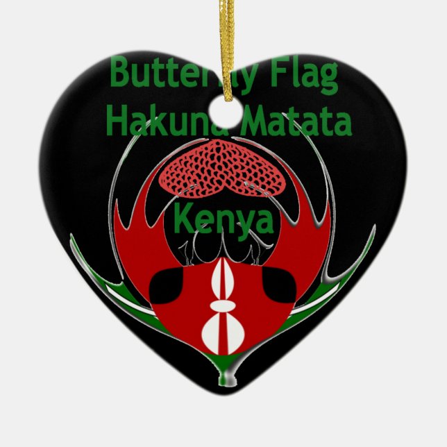 Kenya Ceramic Tree Decoration (Front)