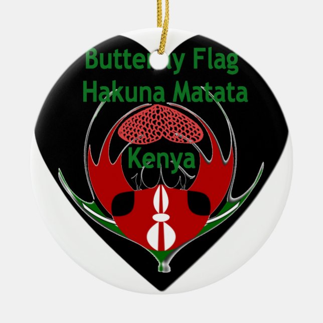 Kenya Ceramic Tree Decoration (Front)