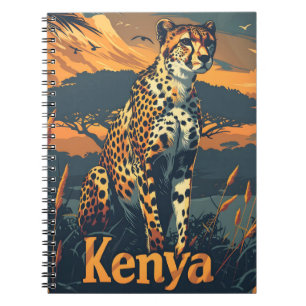 Kenya Cheetah Vintage Notebook