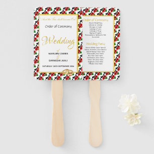 KENYA Christian Custom Wedding Program Hand Fan