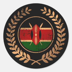 Kenya Classic Round Sticker