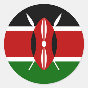 kenya classic round sticker