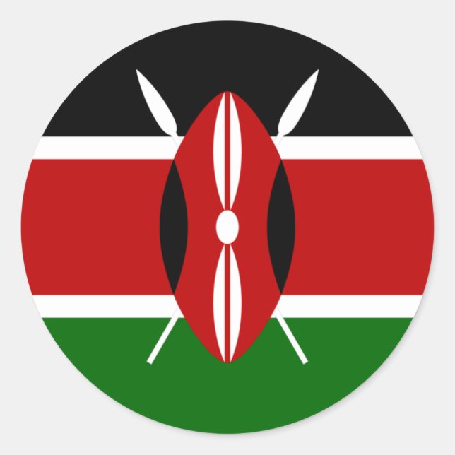 kenya classic round sticker (Front)