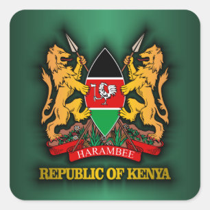 Kenya COA Square Sticker